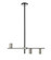 Calumet Three Light Linear Chandelier in Matte Black + Polished Nickel (224|814-3L-MB-PN)