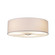 Textile LED Flush-Mount in Brushed Nickel (102|FAB-9595-WHTE-NCKL)