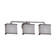 Textile LED Bath Bar in Brushed Nickel (102|FAB-8463-55-GRAY-NCKL-LED3-2100)