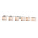 Textile Six Light Bath Bar in Brushed Nickel (102|FAB-8446-30-WHTE-NCKL)