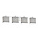Textile Four Light Bath Bar in Polished Chrome (102|FAB-8444-55-GRAY-CROM)