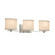 Textile Three Light Bath Bar in Matte Black (102|FAB-8443-30-CREM-MBLK)