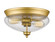 Amon Two Light Flush Mount in Satin Gold (224|722F2-SG)