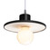 Radiance One Light Pendant in Gloss Black with Matte White (102|CER-6325-BKMT-CROM-WTCD)