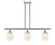 Ballston Urban Three Light Island Pendant in Brushed Satin Nickel (405|916-3I-SN-G201-6)