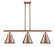 Ballston Urban Three Light Island Pendant in Antique Copper (405|916-3I-AC-M13-AC)