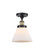 Ballston Urban One Light Semi-Flush Mount in Black Antique Brass (405|916-1C-BAB-G41)
