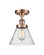 Ballston Urban One Light Semi-Flush Mount in Antique Copper (405|916-1C-AC-G44)