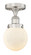 Edison One Light Semi-Flush Mount in Brushed Satin Nickel (405|616-1F-SN-G201-6)