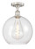 Edison One Light Semi-Flush Mount in Brushed Satin Nickel (405|616-1F-SN-G122-12)