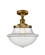 Franklin Restoration One Light Semi-Flush Mount in Brushed Brass (405|517-1CH-BB-G542)