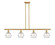 Ballston Four Light Island Pendant in Satin Gold (405|516-4I-SG-G1213-6)