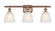 Ballston LED Bath Vanity in Antique Copper (405|516-3W-AC-G381-LED)