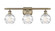 Ballston LED Bath Vanity in Antique Brass (405|516-3W-AB-G1213-6-LED)