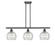Ballston Three Light Island Pendant in Matte Black (405|516-3I-BK-G1213-8)