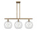 Ballston Three Light Island Pendant in Brushed Brass (405|516-3I-BB-G122-10RW)