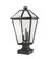Talbot Three Light Outdoor Pier Mounted Fixture in Black (224|579PHXLS-SQPM-BK)