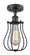 Ballston One Light Flush Mount in Matte Black (405|516-1C-BK-CE513-BK)