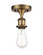 Ballston One Light Semi-Flush Mount in Brushed Brass (405|516-1C-BB) Ballston One Light Semi-Flush Mount in Brushed Brass (405|516-1C-BB)