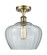 Ballston One Light Semi-Flush Mount in Antique Brass (405|516-1C-AB-G92-L)