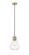 Auralume One Light Mini Pendant in Brushed Brass (405|490-1P-BB-G572-7)