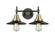 Caden Two Light Bath Vanity in Black Antique Brass (405|447-2W-BAB-M6-BK)