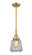 Caden LED Mini Pendant in Satin Gold (405|447-1S-SG-G142-LED)