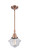Caden LED Mini Pendant in Antique Copper (405|447-1S-AC-G532-LED)