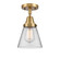 Caden One Light Flush Mount in Brushed Brass (405|447-1C-BB-G62)