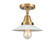 Caden LED Semi-Flush Mount in Brushed Brass (405|447-1C-BB-G1-LED)