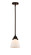 Nouveau 2 One Light Mini Pendant in Oil Rubbed Bronze (405|288-1S-OB-G61)