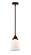 Nouveau 2 LED Mini Pendant in Oil Rubbed Bronze (405|288-1S-OB-G181-LED)