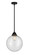 Nouveau 2 One Light Mini Pendant in Matte Black (405|288-1S-BK-G204-12)