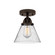 Nouveau 2 One Light Semi-Flush Mount in Oil Rubbed Bronze (405|288-1C-OB-G44)