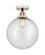 Nouveau 2 LED Semi-Flush Mount in Black Polished Nickel (405|288-1C-BPN-G204-12-LED)