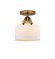 Nouveau 2 One Light Semi-Flush Mount in Brushed Brass (405|288-1C-BB-G71)