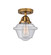 Nouveau 2 One Light Semi-Flush Mount in Brushed Brass (405|288-1C-BB-G534)