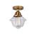Nouveau 2 LED Semi-Flush Mount in Brushed Brass (405|288-1C-BB-G532-LED)