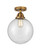 Nouveau 2 LED Semi-Flush Mount in Brushed Brass (405|288-1C-BB-G204-10-LED)