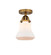Nouveau 2 LED Semi-Flush Mount in Brushed Brass (405|288-1C-BB-G191-LED)