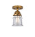 Nouveau 2 One Light Semi-Flush Mount in Brushed Brass (405|288-1C-BB-G182S)