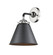 Nouveau One Light Wall Sconce in Black Polished Nickel (405|284-1W-BPN-M13-BK)