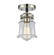 Nouveau LED Semi-Flush Mount in Brushed Satin Nickel (405|284-1C-SN-G184S-LED)