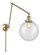Franklin Restoration One Light Swing Arm Lamp in Antique Brass (405|238-AB-G204-10)