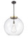 Essex One Light Pendant in Black Antique Brass (405|221-1S-BAB-G122-18)