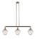 Franklin Restoration Three Light Island Pendant in Brushed Satin Nickel (405|213-SN-G664-7) Franklin Restoration Three Light Island Pendant in Brushed Satin Nickel (405|213-SN-G664-7)