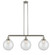 Franklin Restoration Three Light Island Pendant in Brushed Satin Nickel (405|213-SN-G202-10)