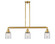 Franklin Restoration Three Light Island Pendant in Satin Gold (405|213-SG-G52)