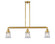 Franklin Restoration Three Light Island Pendant in Satin Gold (405|213-SG-G182S)