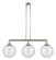 Franklin Restoration Three Light Island Pendant in Polished Nickel (405|213-PN-G204-12)